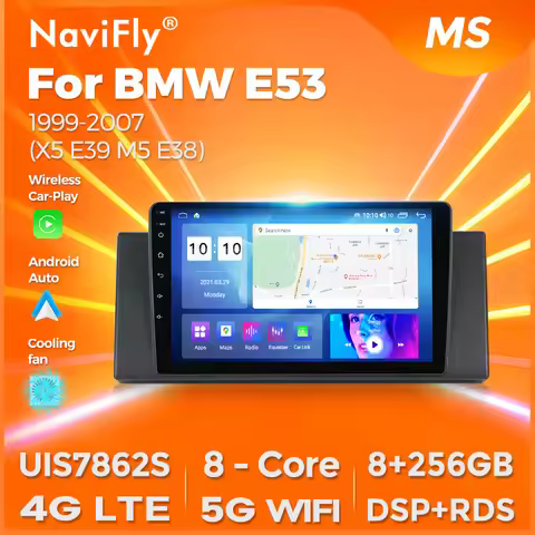 Navifly 8+256G 9" 2din Android Car Radio For BMW 5 E39 1995-2006 E53 X5 M5 Carplay Auto Video Player