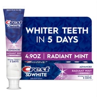 (American product) Crest 3D White Advanced Radiant Mint Toothpaste – Bright White Teeth After Only 5