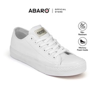 ABARO Unisex Slip Resistant 7281MF  Men Unisex/White School Shoes/Kasut Sekolah Putih/Shoes Canvas/E