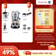 DeLonghi Dedica Duo EC890 Espresso Coffee Maker (M/GR/WI) – 15 Bar, 4 Functions: Espresso, 2 Cups, C