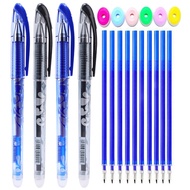 Erasable Pen 0.5mm Refill Washable Handle Magic Blue/Black Ink Gel Pen / School Office Writing Ballpoint Pen Supply Stationery