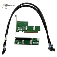 X16 PCIe 5.0 to MCIO Split Card with Backplane Dual MCIO Expansion Adapter for EGPU for EGPU Discret