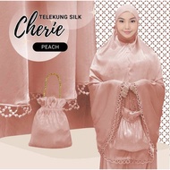 Telekung Exclusive Cherie Satin Silk Jacquard/Satin Emboss Lace Terkini