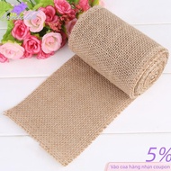BREAOLIK15 Burlap Roll, Yellow 3Meter Jute Roll, Webbing Wired Edge Hessian Fabric Christmas Party
