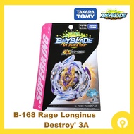 Takara Tomy Beyblade Burst B-168 Rage Longinus Destroy' 3A Superking Toys Gasing Spinning Top B168