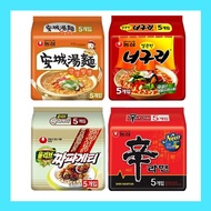 [NONGSHIM] Korea Nongshim Ramen 4Flavor Set Ansungtangmyun Ramen + Spicy Neoguri Ramen + Jjapaghetti