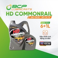 BCP HD Commonrail 10W30 Diesel Engine Oil - API CI-4/SL Can 6+1 Liter, Imported from Thailand