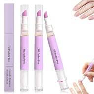 2 in 1 Ceramic Cuticle Putter and Oil Pen Nail Care Tools for Dry Nails and Nails, Enhanced Nail Pol