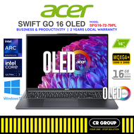 Acer Swift Go 16 SFG16-72-79PL - Intel Core Ultra 7-155H - Intel Arc Graphics - 16GB DDR5X RAM - 1TB SSD (2Yrs Agent)