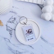 GANTUNGAN BARCODE KEYCHAIN SONG custom black background song white/ custom photo imageKeychain