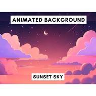 Vtubers / Live2d Assets - Animated Background Sunset Sky