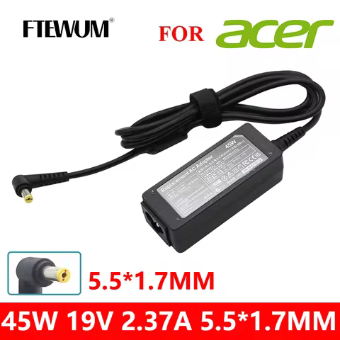 45W Laptop Charger Adapter 19V 2.37A 5.5*1.7mm Power Supply For ACER Aspire E5-553 E5-573 E5-574 E5-