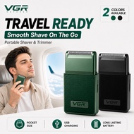 VGR Mini Portable 2 in 1 Shaver Trimmer Best for Travel Usage Rechargeable Mesin Janggut Misai V376