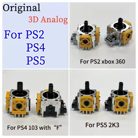 10PCS Original New 3D Rocker Analog Joystick Button for PS2 360 PS5/PS4 with “F”Game Pad Controller 