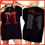 KPOP BANGTAN J-HOPE TOUR 'HOPE ON THE STAGE' Merch Vintage Street Fashion Regular Printed Top Tee