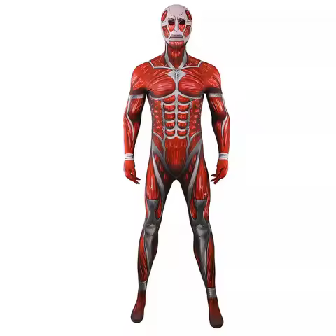 CyHalloween Attack on Titan Cosplay Costumes 3D Print Attack on Titan Male and female Jumpsuit Zenta