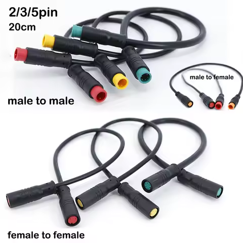 20/30cm M8 2 3 5 Pin E-bike Sensor male female to male female Ebike connector Cable Butt Joint Elect