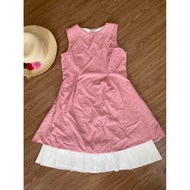 Pink dress with pleated skirt size M,L E76,N84,D84