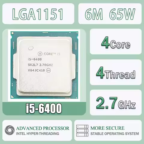 Intel Core I5-6400 2.7GHz 4 Cores 4 Threads 6M 65W I5 6400 Computer CPU Processor Server Package LGA