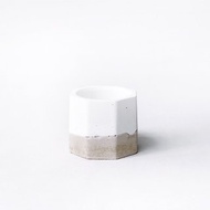 (現貨) 奶茶系列 | 小八角形雙色水泥盆器 可搭配同色系底盤
