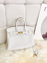 🐴🆕 Hermes Birkin 25 奶昔白10 金扣 Togo Stamp G