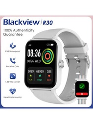 Blackview R30 智能手錶男女適用,可接聽/撥打電話,與android和ios手機兼容,ip68防水活動追蹤器配備全觸摸屏幕,心率睡眠監測計步器