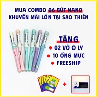 Combo of 6 S205 Nano pens, Free 1 Eraser Ink Cartridge of 10 tubes + 2 O Ly Notebooks + Free Name En
