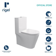 RIGEL Gallant One-piece Toilet Bowl with optional upgrade to Manual Bidet/ Electronic Bidet WO9030F [Bulky]