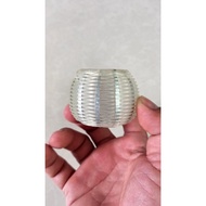 2 white plastic rice cups