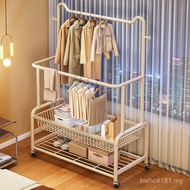 Floor Rack Household Rack Drying Rack Simple Mobile Clothes Clothes Storage Coat Hanger Bedroom Hang