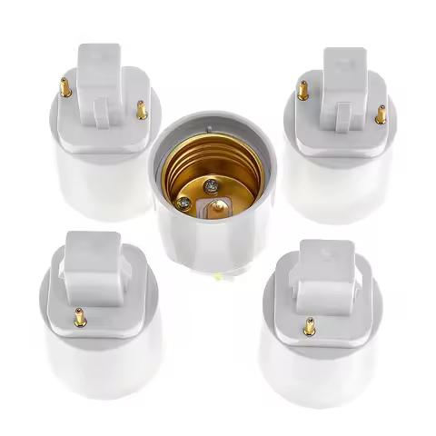 3Pcs G24d 2Pin To E26 E27 Fire-proof 250V2A Light Socket CFL LED Lamp Base Holder Adapter Converter,