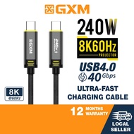 GXM 240W USB-4 8K60Hz 240W Data Charging Cable 40Gbps Data Transfer Laptop Charging Phone Charging T