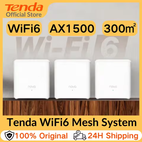 Tenda Nova MX3 AX1500 Mesh WiFi 6 System 3500 sq.ft WiFi 6 Mesh System Gigabit Mesh Router Dual-Band