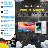 SETCOM+MONITOR DDR5 x BONMECOM2 ครบเซ็ตพร้อมจอ / INTEL CPU i9 14900KF / RTX 5060TI 16GB / Case เลือก