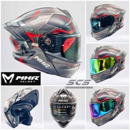 Helmet MHR GTZ Full Face Flip Up Double Visor FU935 Helmet FF935 M L XL Visor Smoke Racing Design Bl
