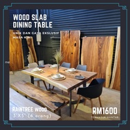 MEJA MAKAN KAYU BALAK DINING TABLE WOOD SLAB