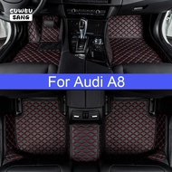 62b CUWEUSANG Custom  Car Floor Mats For Audi A8 A8L Foot Coche Accessories Auto Carpets ig4