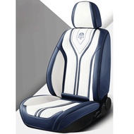 9D Car Seat Cover Full 2 Rows of 5-Seater Nappa Leather Car Seats Comes with 2 Luxurious Pillows