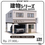 Diorama Papercraft Building -Taxi Service-