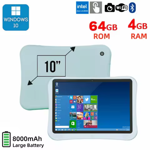 Q1 10.1" 64-bit Windows 10 Tablet PC 4GB DDR RAM 64GB ROM Intel Atom x5-Z8350 Quad Core Dual Camear 