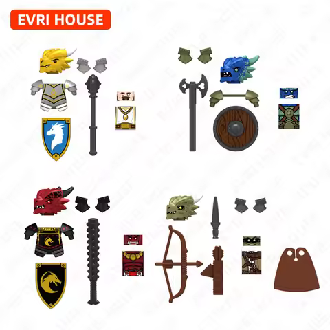 Dragon Knight Building Blocks Dolls Mini Action Figures Bricks Assembly Accessory Toys for Children 