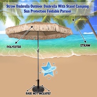 The Stars 270cm Umbrella Big Fibrella Umbrella Big Umbrella Outdoor Beach Umbrella With Stand Straw 
