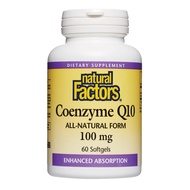Natural Factors, Coenzyme Q10 100 mg, Natural Coenzyme Q10 Supplement for Energy, Heart and Cognitiv