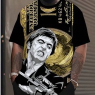 เสื้อยืดไซส์ใหญ่ผ่ายาว พิมพ์ 3D ดิจิทัล สไตล์ภาพยนตร์วินเทจ สำหรับฤดูร้อน