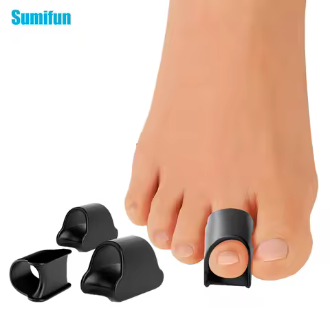 2Pcs/pair Sumifun Black Silicone Toe Separator Hallux Valgus Bunion Pain Relief Protector Toe Overla
