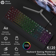 Keyboard Gaming HP K120 - Membrane Keyboard With Chocolate Keycaps RGB