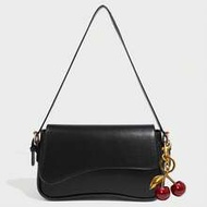 1pc PU Leather Women's Shoulder Bag, Burgundy Square Bag, Versatile Patent Leather Small Bag, Y2K Ba