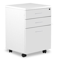 Amercis 3-Drawer Mobile Pedestal for Home and Office Use (White)