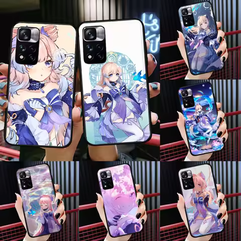 Genshin Impact Sangonomiya Kokomi Case For Xiaomi Redmi 13C 10C 12C 14C Redmi Note 14 13 Pro 12 11 9