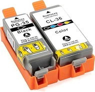 Set of 2 Compatible Printer Cartridges to Replace PG 35 CL 36 PIXMA TR 150 150WB iP 100 100WB 110 11